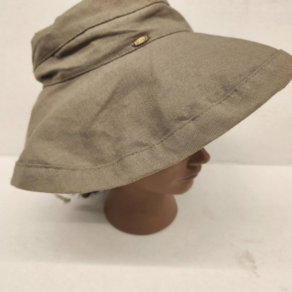 Scala Collezione Wide Brim Sun Hat‎ Cotton Blend Beige Outdoor Gardening